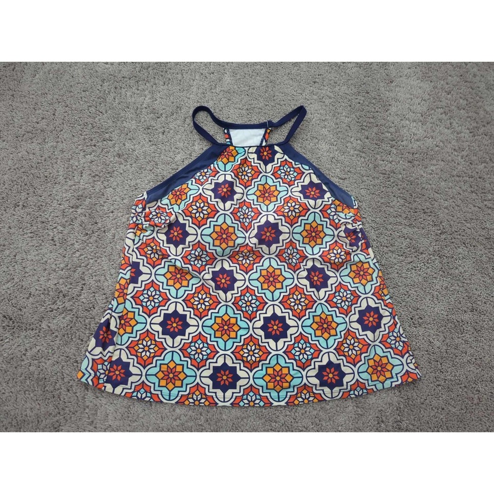 South‎ Point Tankini Swim Top Womens 20W PLUS Geometric Halter Padded